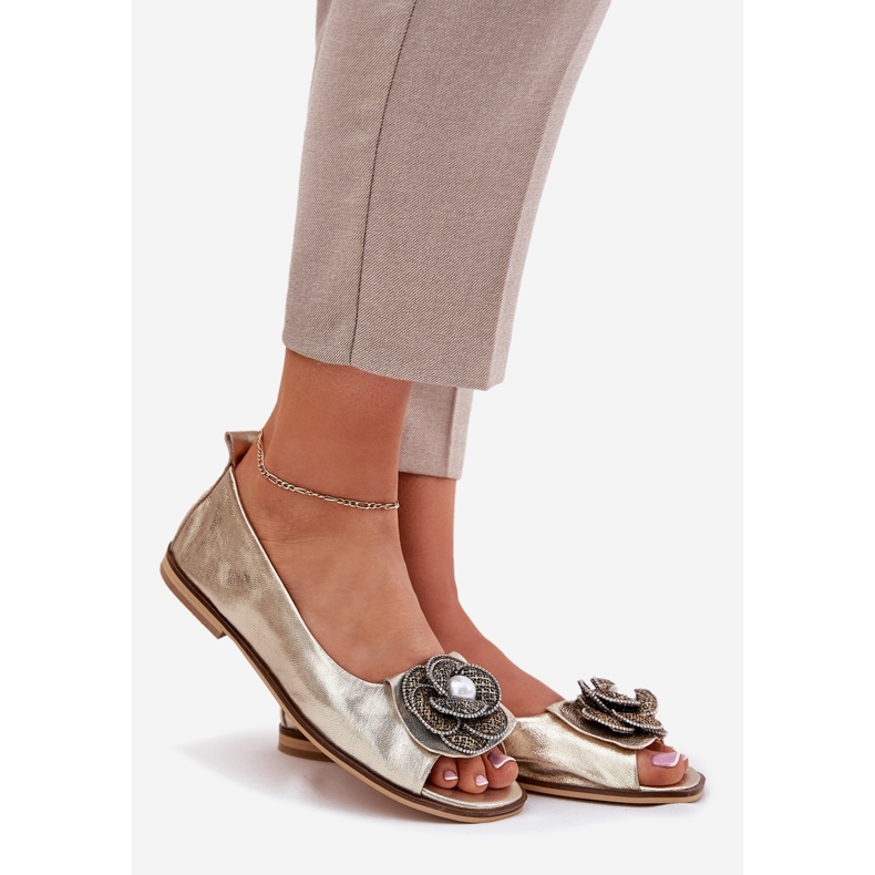 Nahkaballeriinit paljain sormet ja zazoo -kukka 1870 zlotys kultainen 1