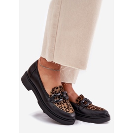 Nahkapäät koristeella ja leopardipainalla Laura Messi 2965 Musta 1