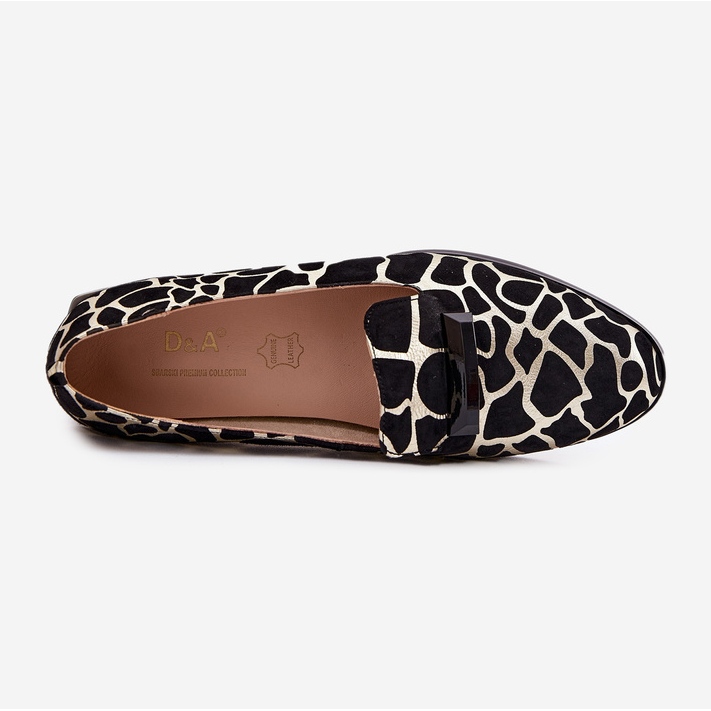 S.Barski Naisten mokkanahkakengät koristeella LZ51-505 musta ja kulta 2