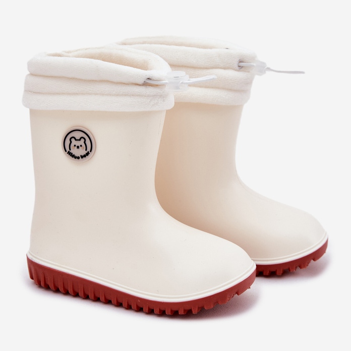 Inna Lasten galoshit kevyellä helmillä beige 1