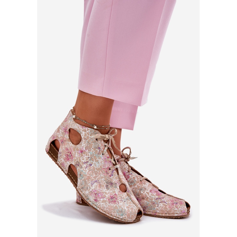 Kuvioidut nahkakengät Maciejka 03426-48 beige 1