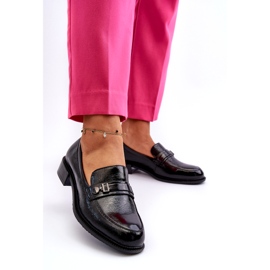 Vinceza Naisten lakatut mustat leipät koristeella 1