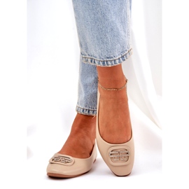 Seastar Naisten balleriinit tasaisella pohjalla koristeella 58p beige 2