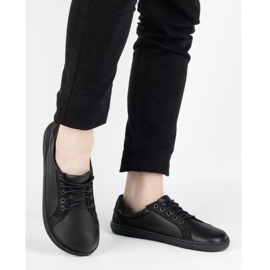 Olivier Miesten kengät paljain jaloin minimalistiset nahka 909j musta 2