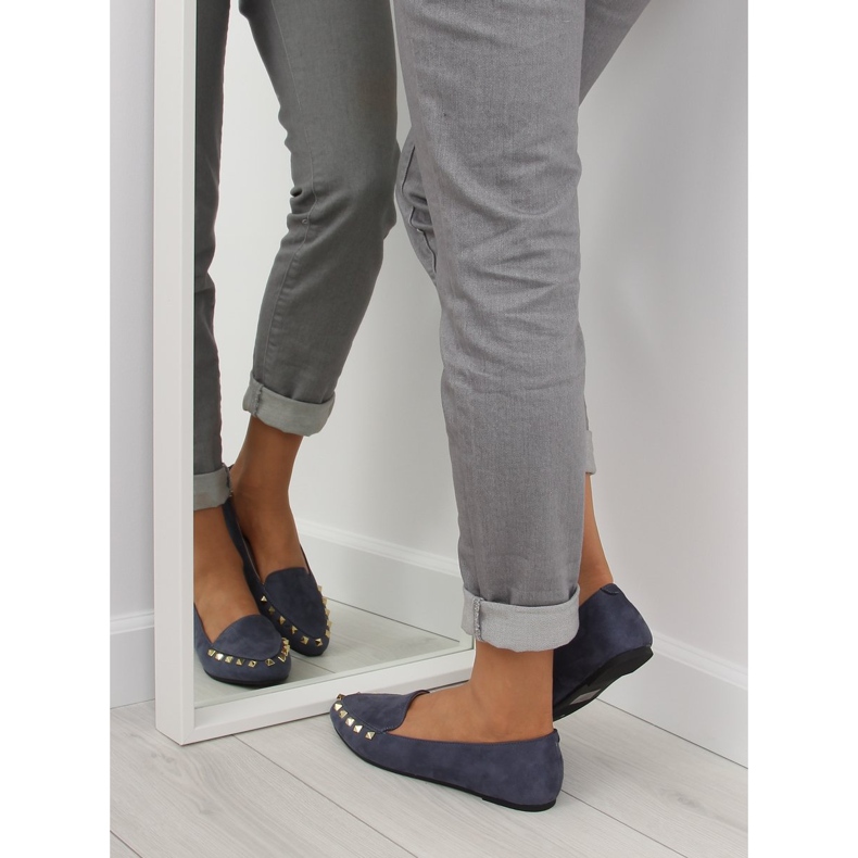 Naisten housut laivastonsinisilla 1388 Navy -nastoilla laivastonsininen 1