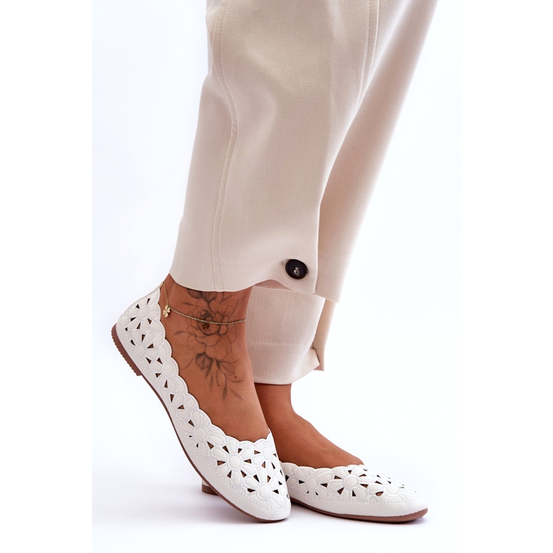 Evento Harjakattoinen kiiltävä Ballerina naisten valkoinen Visionary 3