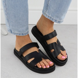 Naisten musta flip flops Vinceza 17401 5