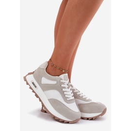 Big Star Mokkanahkaiset naisten iso tähti RR274896 Naisten alusta Hi-Polish System Biało-Share valkoinen 1