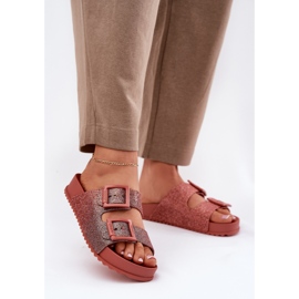 Tuoksuva naisten läppä, jossa on kimaltele ja soljet Zaxy RR285025 Dirty Pink vaaleanpunainen 2