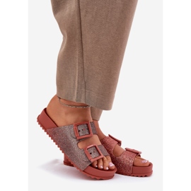 Tuoksuva naisten läppä, jossa on kimaltele ja soljet Zaxy RR285025 Dirty Pink vaaleanpunainen 1