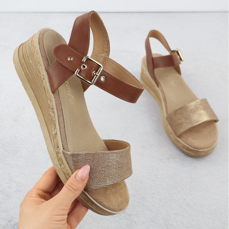 Naisten sandaalit ruskealle kiilalle Sergio Leone SK-204 1