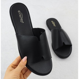 EVento Naisten klassinen Black Flip Flops 8835 musta 1