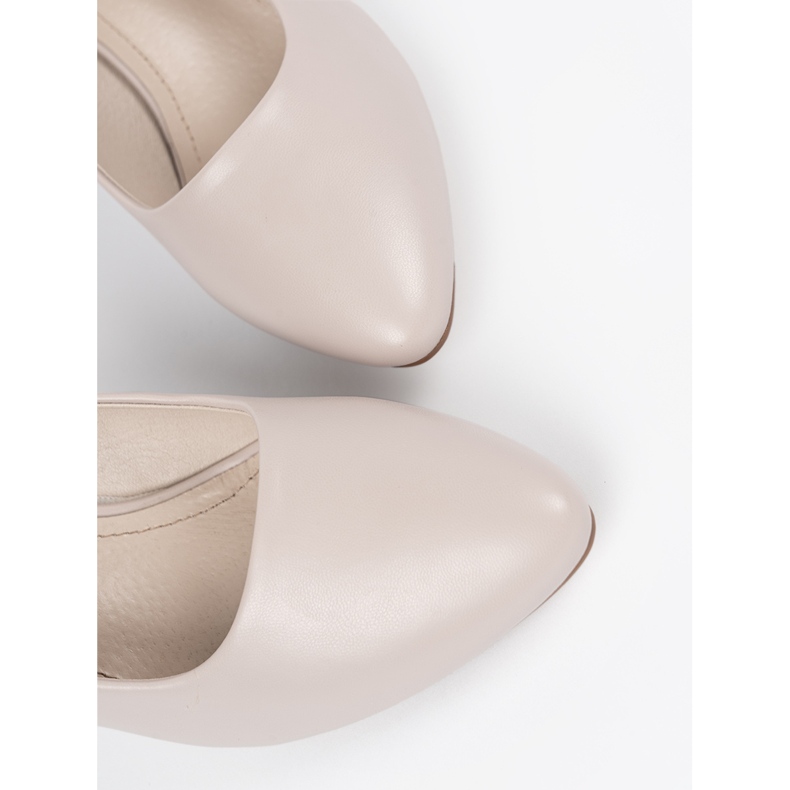 Vaaleanharmaa pumput sergio leone beige 1