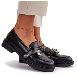 Naisten mokasiinit rusetilla S.Barski HY42-331 musta 5