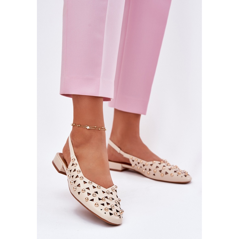 Inna Sisustettu litteä balleriinit beige 2