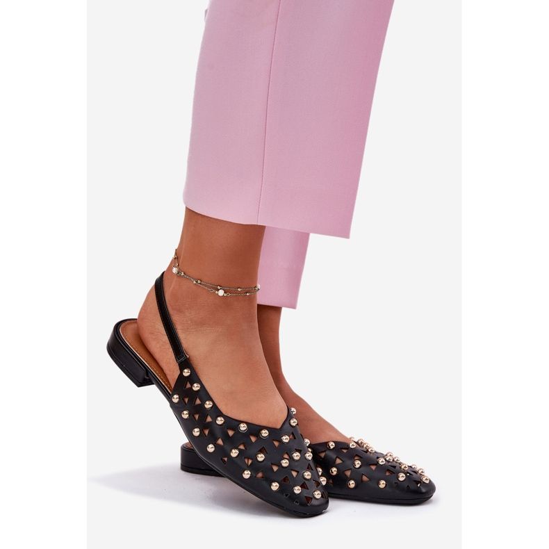 Inna Sisustettu litteä balleriinit mustat 1