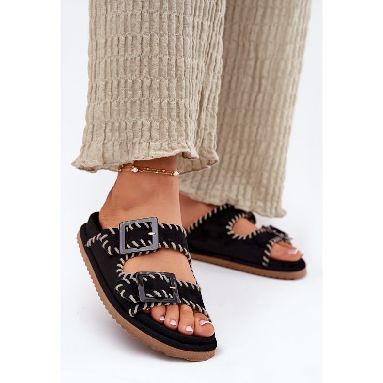 Inna Naisten flip flops solki ja koristeellinen musta kuori 2