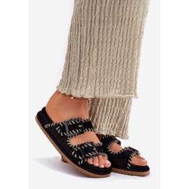 Inna Naisten flip flops solki ja koristeellinen musta kuori 1