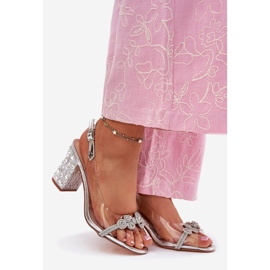 S.Barski Läpinäkyvät sandaalit MR51-705-hopeapostissa 1