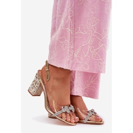 S.Barski Läpinäkyvät sandaalit MR51-705 Zloty Postissa kultainen 1