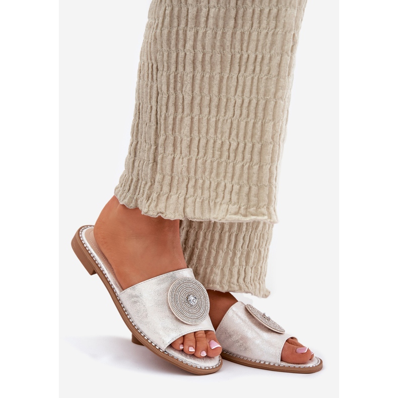 S.Barski Litteäkorkoiset naisten flip flops koristeella S. Barski KV51-013 Hopea 1