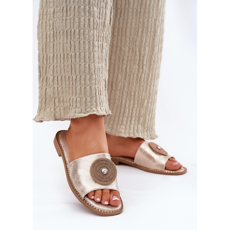 S.Barski Litteä kantaiset naisten läpimurtot S. Barski Kv51-013 Zloty -koristeella kultainen 2