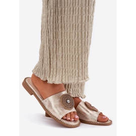 S.Barski Litteä kantaiset naisten läpimurtot S. Barski Kv51-013 Zloty -koristeella kultainen 1