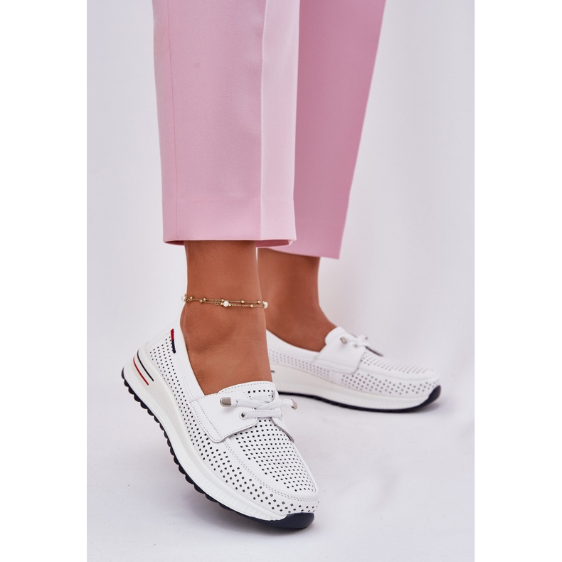 EVento Naisten nahkakengät laiturilla avoimia valkoisia valkoinen 2