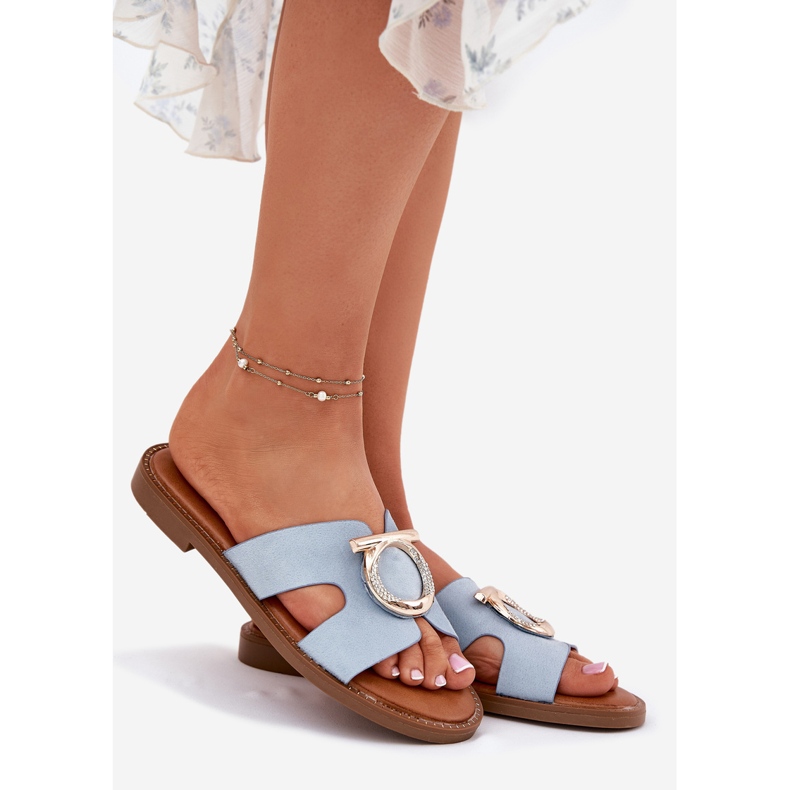 Vinceza Flat -Pested Women's Flip Flops kanssa Vincez -sisustus 17381 sininen 1