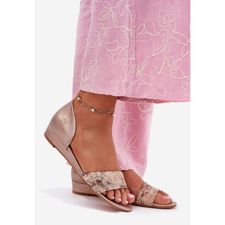 Maciejka-nahka sandaalit 01971-71 PLN kultainen 1