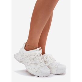 Naisten lenkkarit, joissa on kaksinkertainen nauhoitusvalkoinen 1