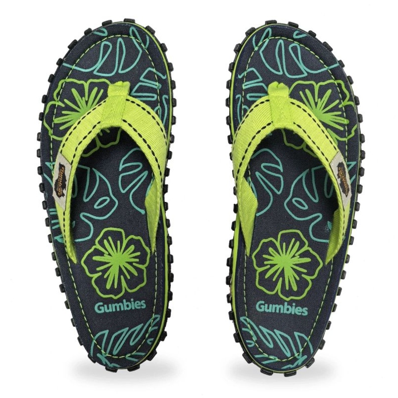 Flip-flops Gumbies Islander Flip-Flops Lime Hibiscus gu-fffisl148 vihreä 1