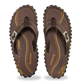 Japanilaiset Gumbies Islander Flip-Flops unisex Aboriginal GU-FFISL095 ruskea 1