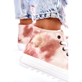 Naisten tennarit Big Star LL274048 beige-vaaleanpunainen 2