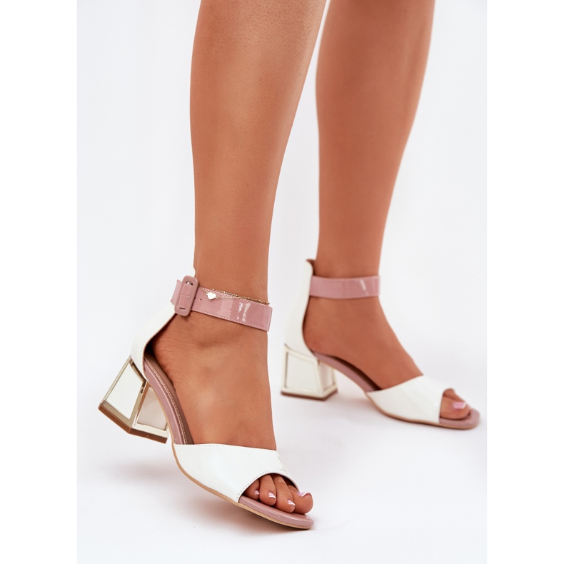 EVento Lakattu naisten sandaalit Post White valkoinen 2