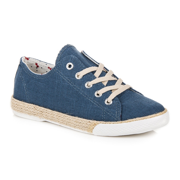 Kylie Nauhaiset espadrillit sininen 1