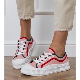 Vaaleanpunaiset naisten lenkkarit laiturilla vaaleanpunainen 2