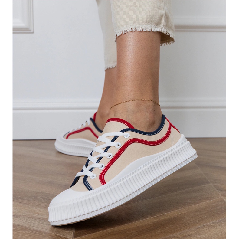 Naisten beige-tasoiset tennarit 2