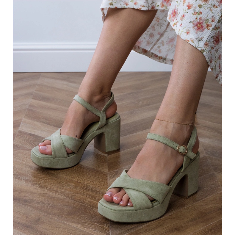 Vihreät Ekozamszowe -sandaalit postissa sininen 1