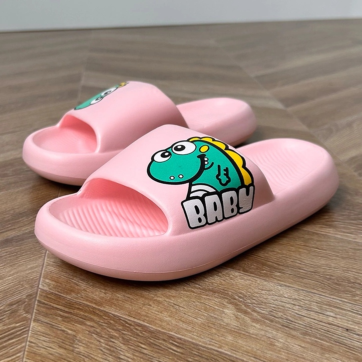 Vaaleanpunaiset lasten flip flops painetulla vaaleanpunainen 2