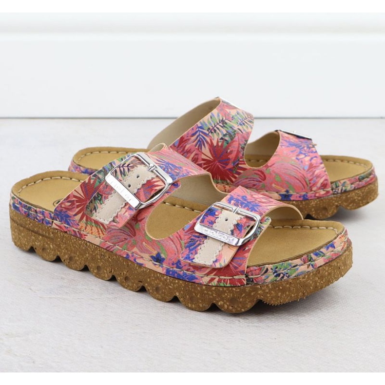 Rieker V8751-90 naisten tossut vaaleanpunaiset vaaleanpunainen 1