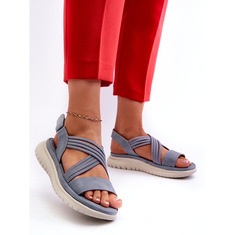 Evento Kevyet, mukavat naisten tarranauhasandaalit, sininen, Ceclea 2