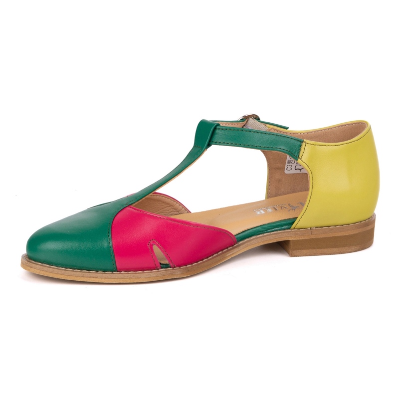 Olivier Naisten nahka sandaalit 4240/35 Ziel/Roz/Zol vihreä 1