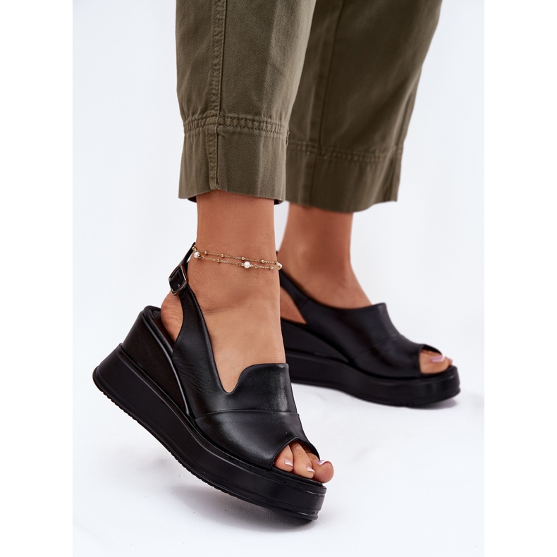 ARTIKER Naisten nahkaiset sandaalit ankkuri Artker 52c0484 mustalle 2