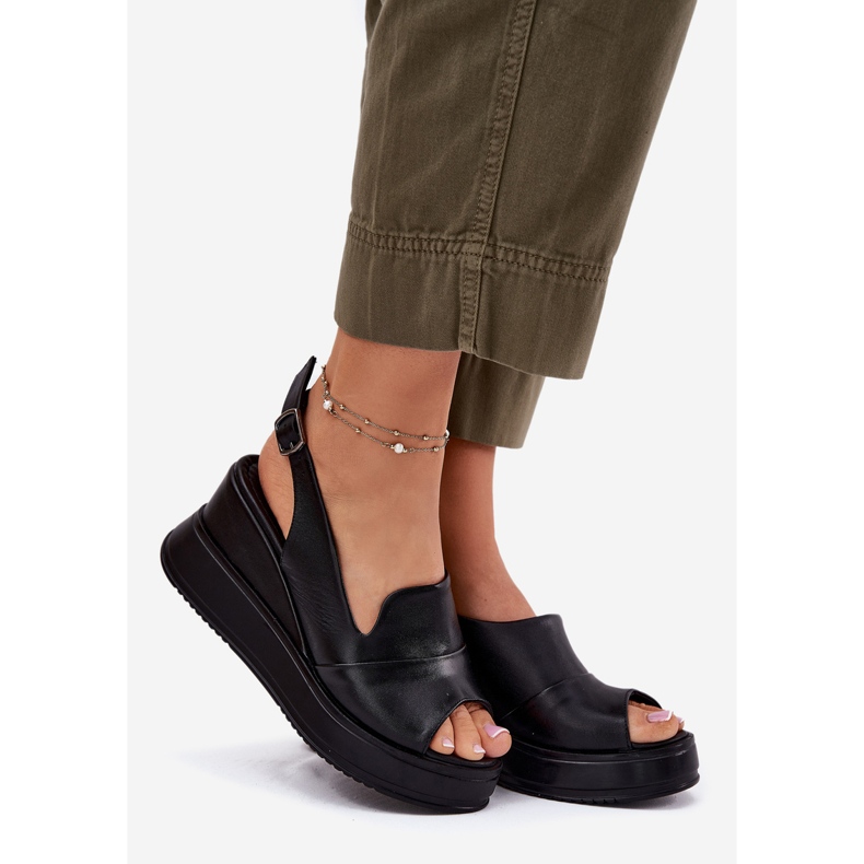 ARTIKER Naisten nahkaiset sandaalit ankkuri Artker 52c0484 mustalle 1