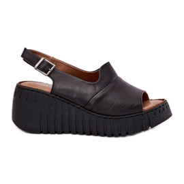 ARTIKER Naisten sandaalit, jotka on valmistettu luonnollisesta nahasta Wedge Artker 54c0791 mustalla 8