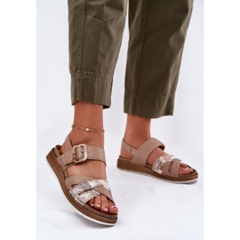 Naisten sandaalit inblu gs000056 beige 2