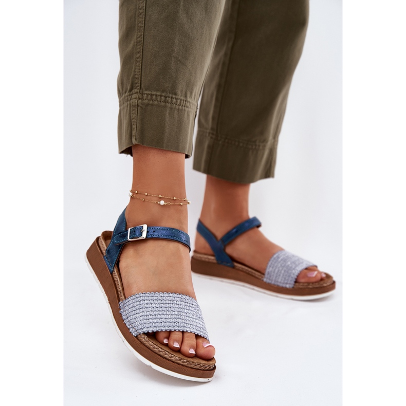 Naisten sandaalit punoksella InBLU GS000050 Blue Barissa sininen 2