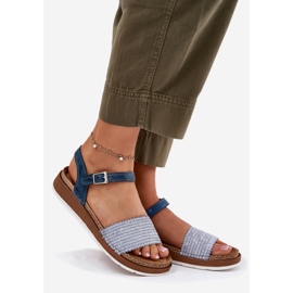 Naisten sandaalit punoksella InBLU GS000050 Blue Barissa sininen 1