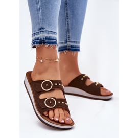 Mukavat naisten inblu cp000054 brown flip -Flops ruskea 2